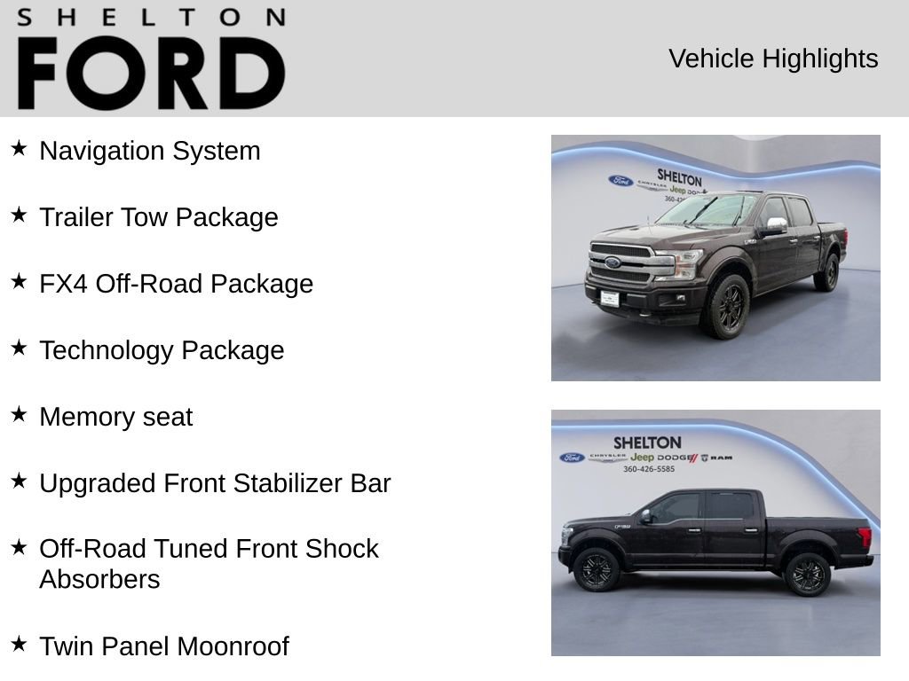 Used 2020 Ford F150 Platinum w/ Equipment Group 701A Luxury image 4