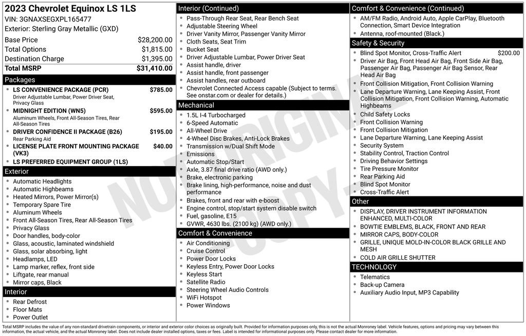 Used 2023 Chevrolet Equinox LS w/ LS Convenience Package AWD/4WD image 33