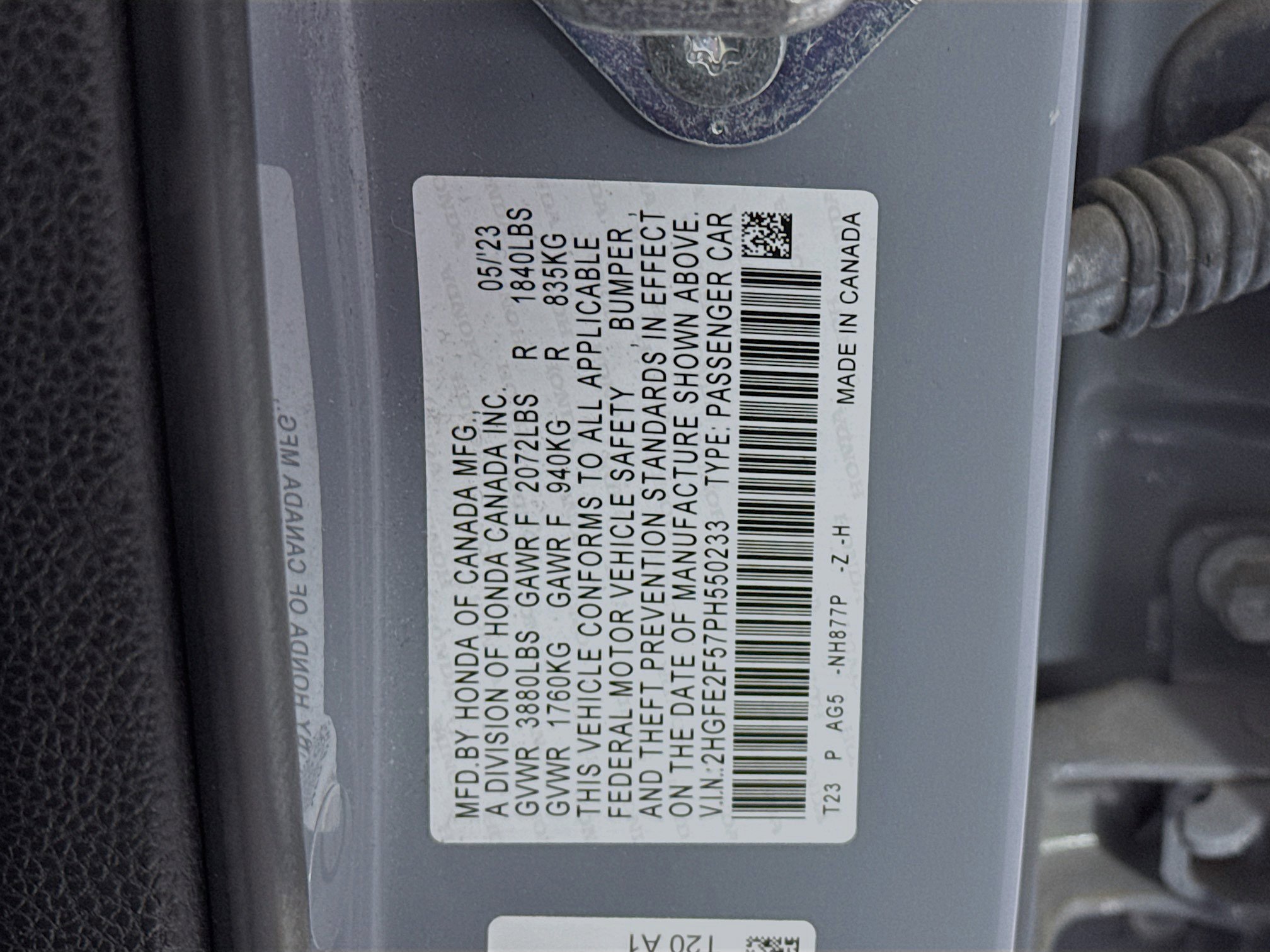 Certified 2023 Honda Civic Sport image 29