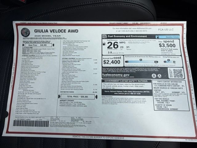 New 2026 Alfa Romeo Giulia AWD image 46