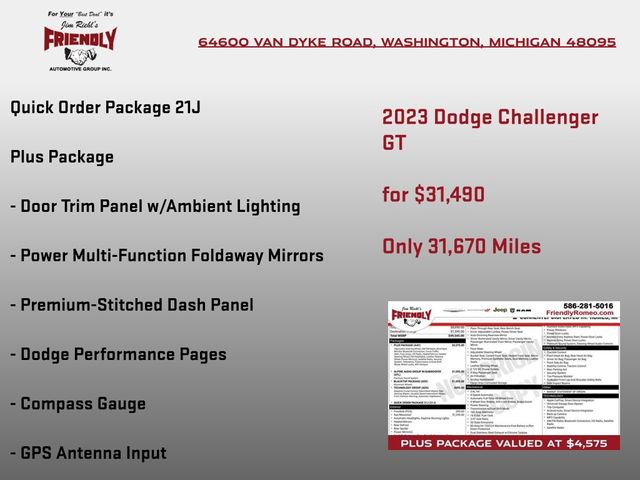 Used 2023 Dodge Challenger GT w/ Plus Package image 5