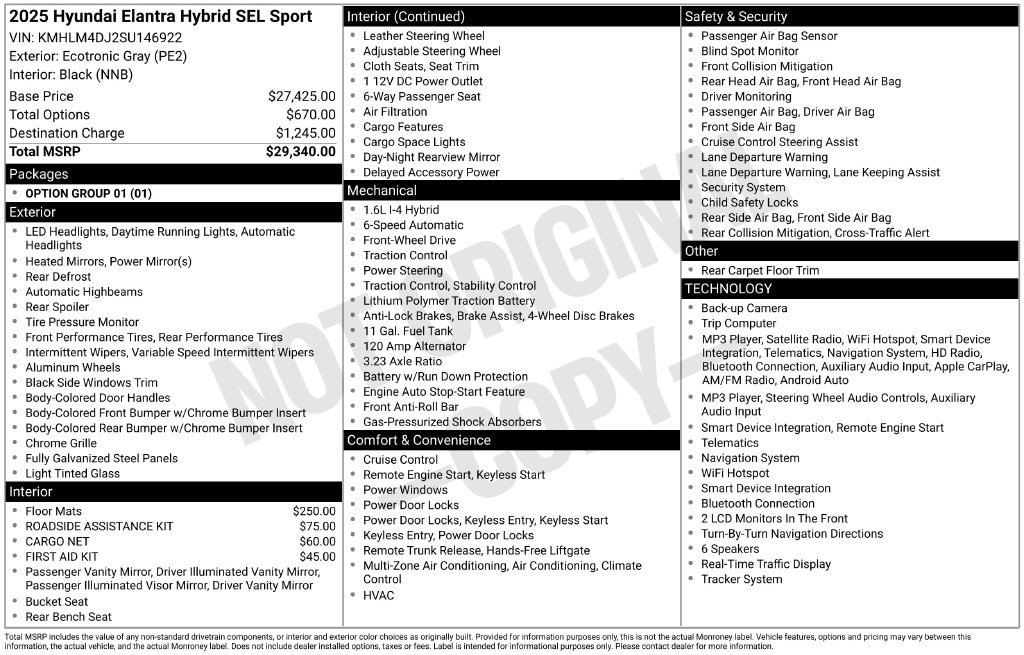 Certified 2025 Hyundai Elantra SEL FWD image 31
