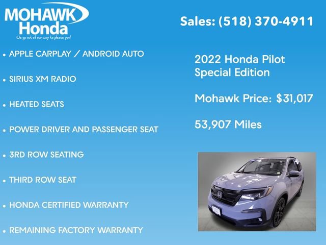 Certified 2022 Honda Pilot Special Edition image 14