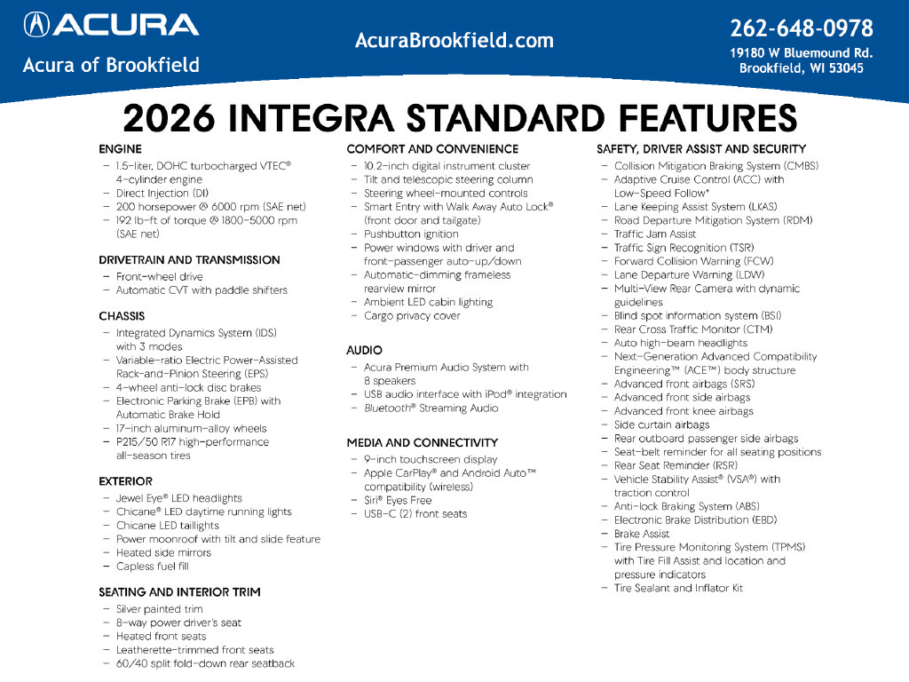 New 2026 Acura Integra A-Spec FWD image 4