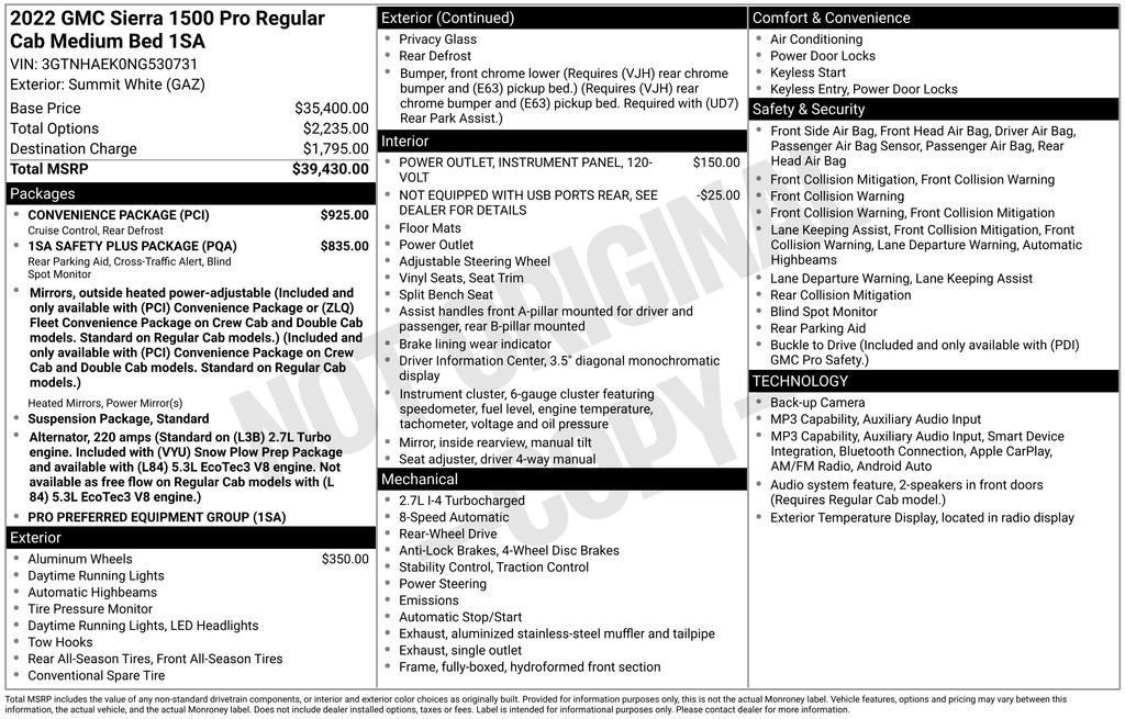 Used 2022 GMC Sierra 1500 Pro w/ Convenience Package RWD image 26