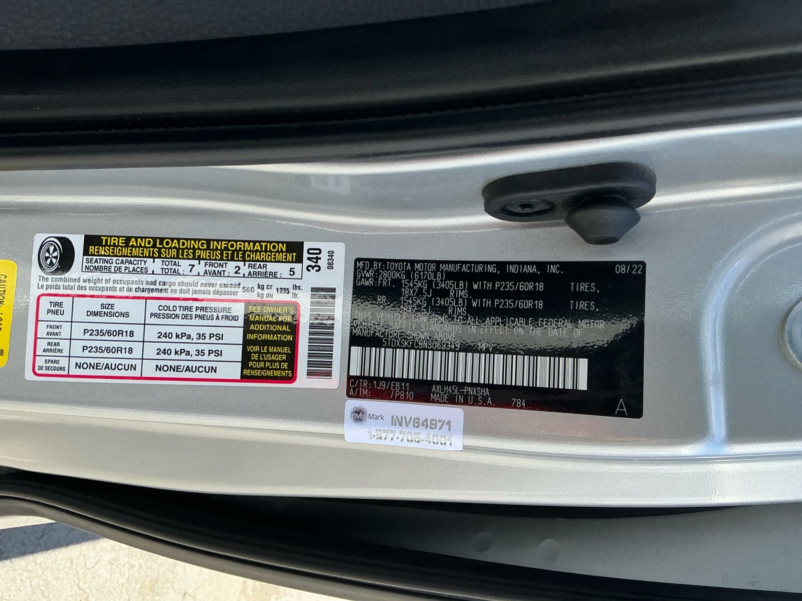 Used 2022 Toyota Sienna XSE AWD/4WD image 20