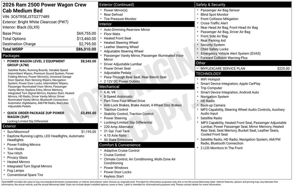 New 2026 RAM 2500 Power Wagon AWD/4WD image 37