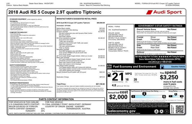 Used 2018 Audi RS 5 image 3