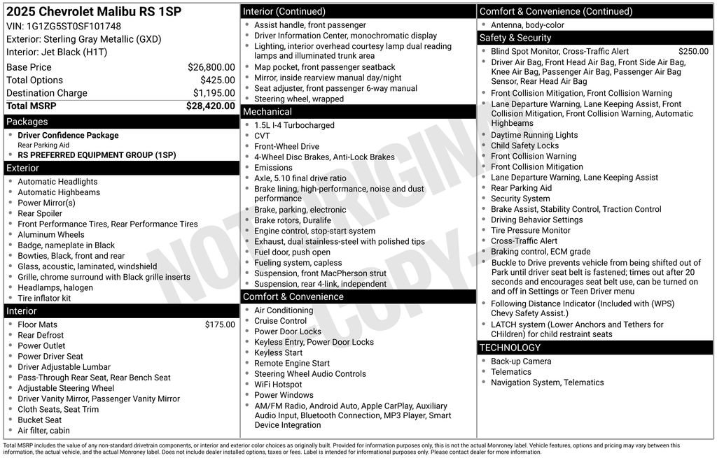 Used 2025 Chevrolet Malibu RS image 21