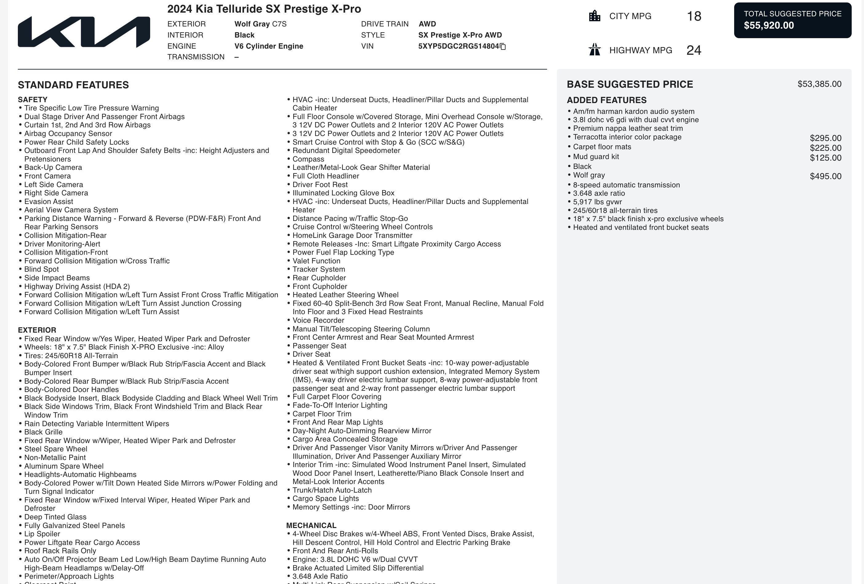 Used 2024 Kia Telluride SX Prestige X-Pro image 5