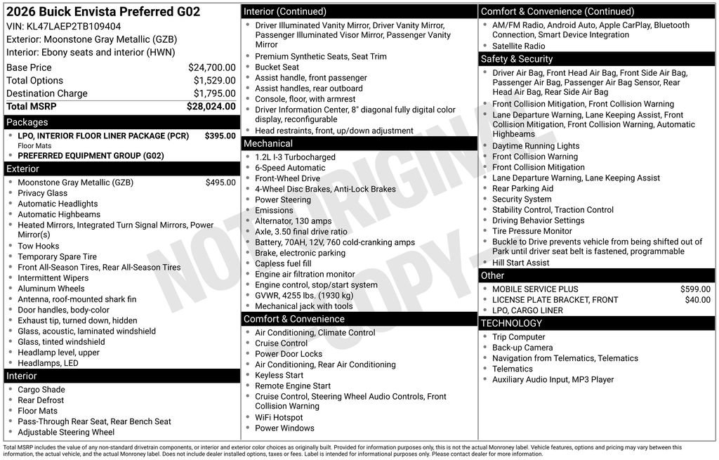 New 2026 Buick Envista Preferred image 9