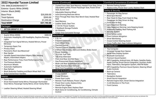 Used 2022 Hyundai Tucson Limited FWD image 32