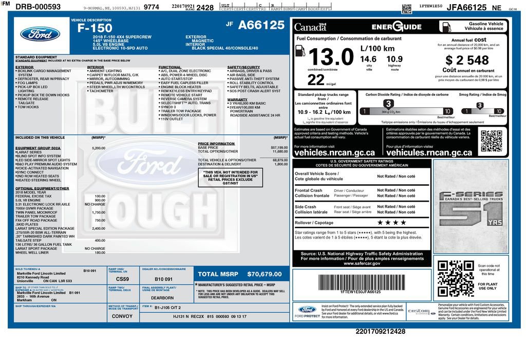 Used 2018 Ford F150 Lariat w/ Equipment Group 502A Luxury AWD/4WD image 2