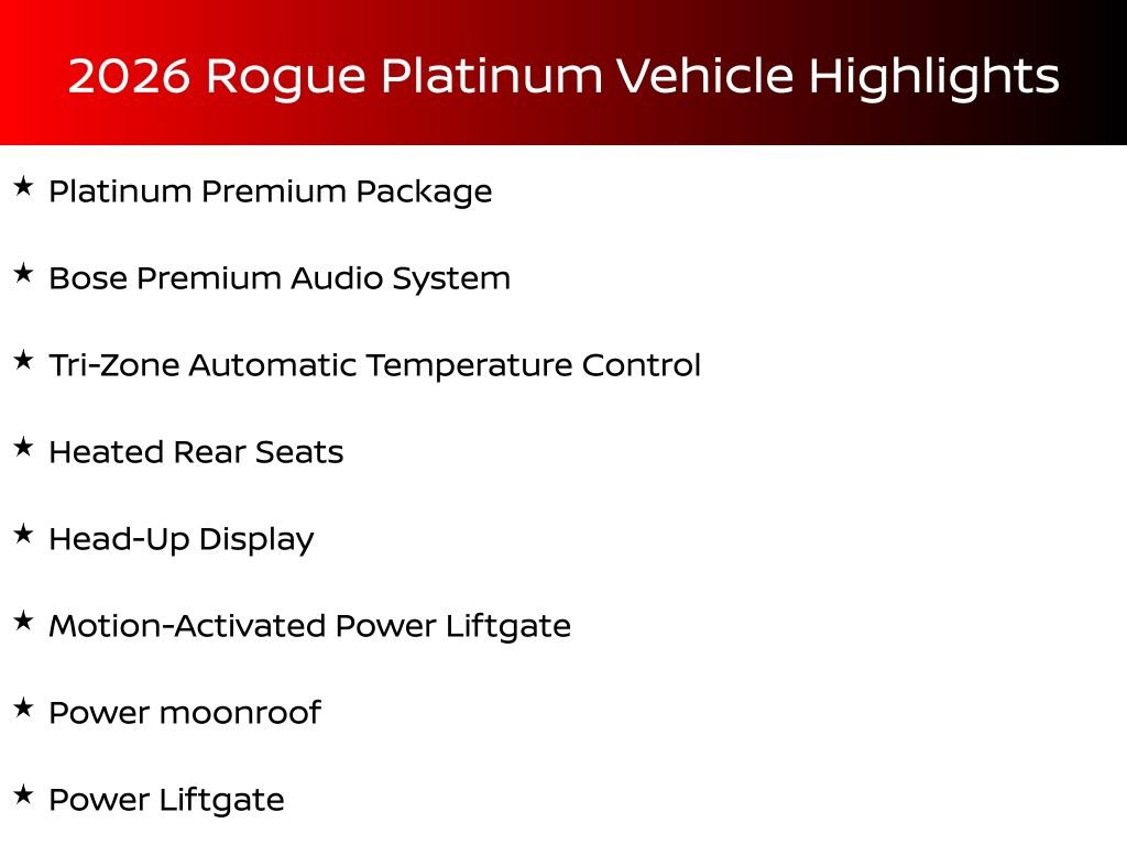 New 2026 Nissan Rogue Platinum w/ Platinum Premium Package image 4