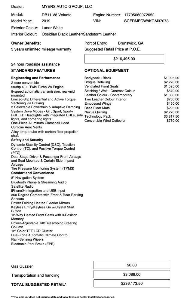 Used 2019 Aston Martin DB11 Volante image 29