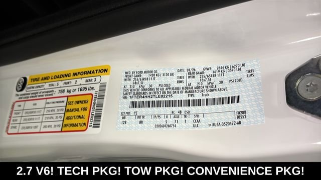 New 2026 Ford Ranger XLT w/ Technology Package AWD/4WD image 32