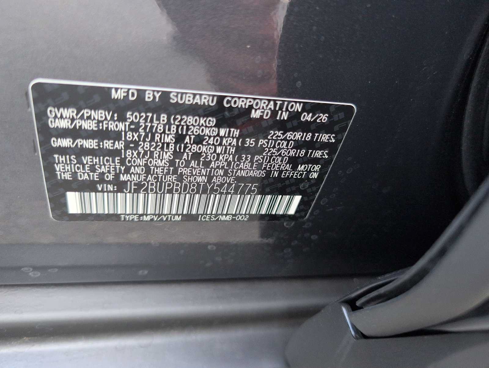 New 2026 Subaru Outback Premium AWD/4WD image 33