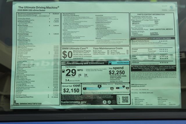 Used 2026 BMW 330i xDrive Sedan w/ M Sport Package image 2