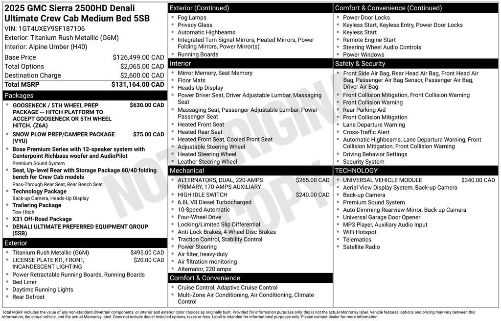 Used 2025 GMC Sierra 2500 Denali Ultimate AWD/4WD image 2