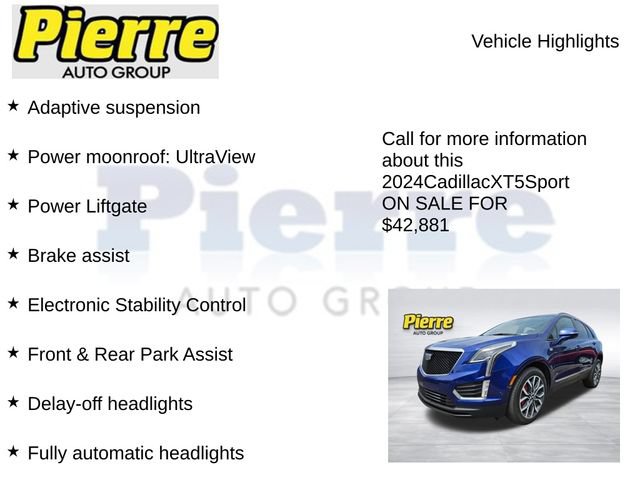 Used 2024 Cadillac XT5 Sportv w/ Technology Package AWD/4WD image 13