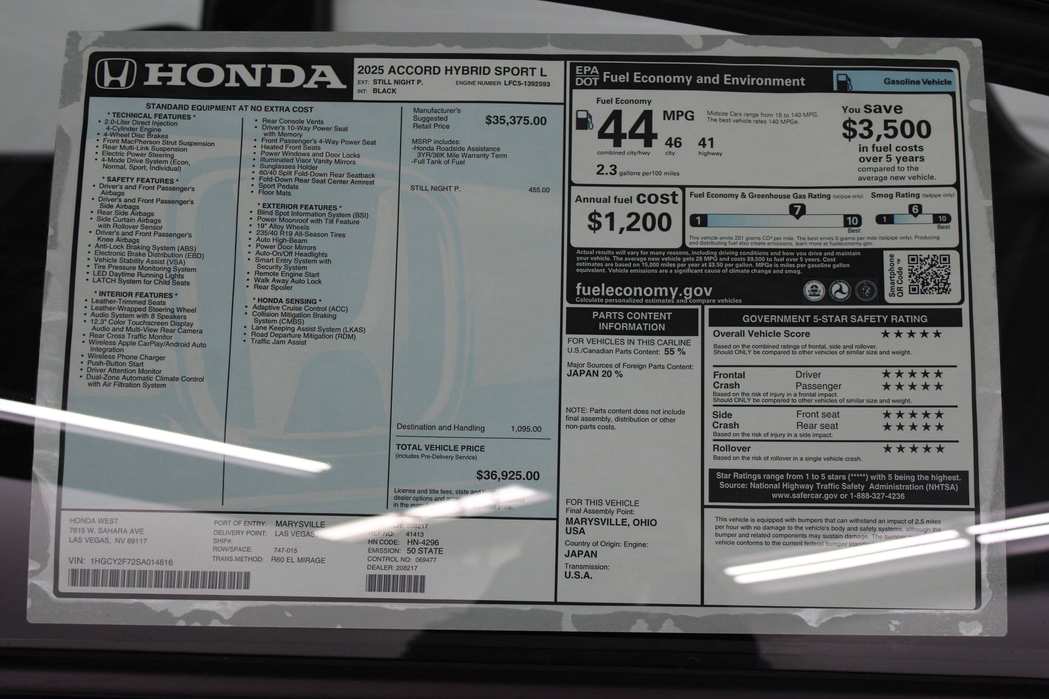 New 2025 Honda Accord Sport image 20