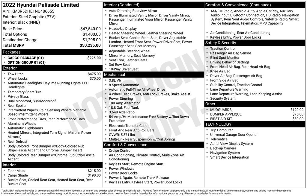 Used 2022 Hyundai Palisade Limited w/ Cargo Package image 35