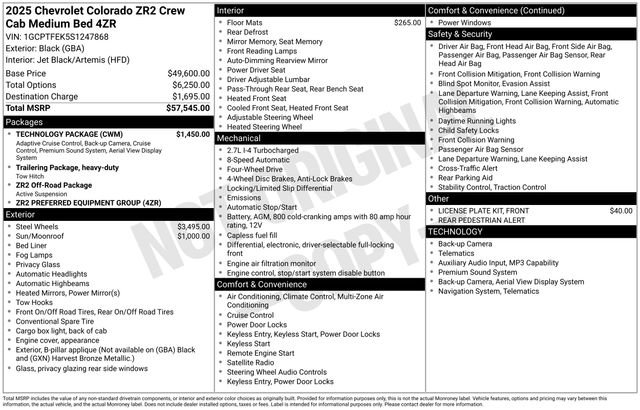 Used 2025 Chevrolet Colorado ZR2 w/ Technology Package image 42