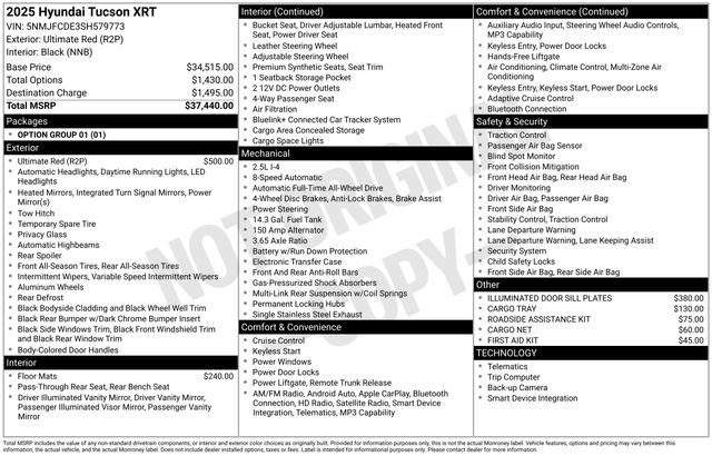 Used 2025 Hyundai Tucson XRT AWD/4WD image 9