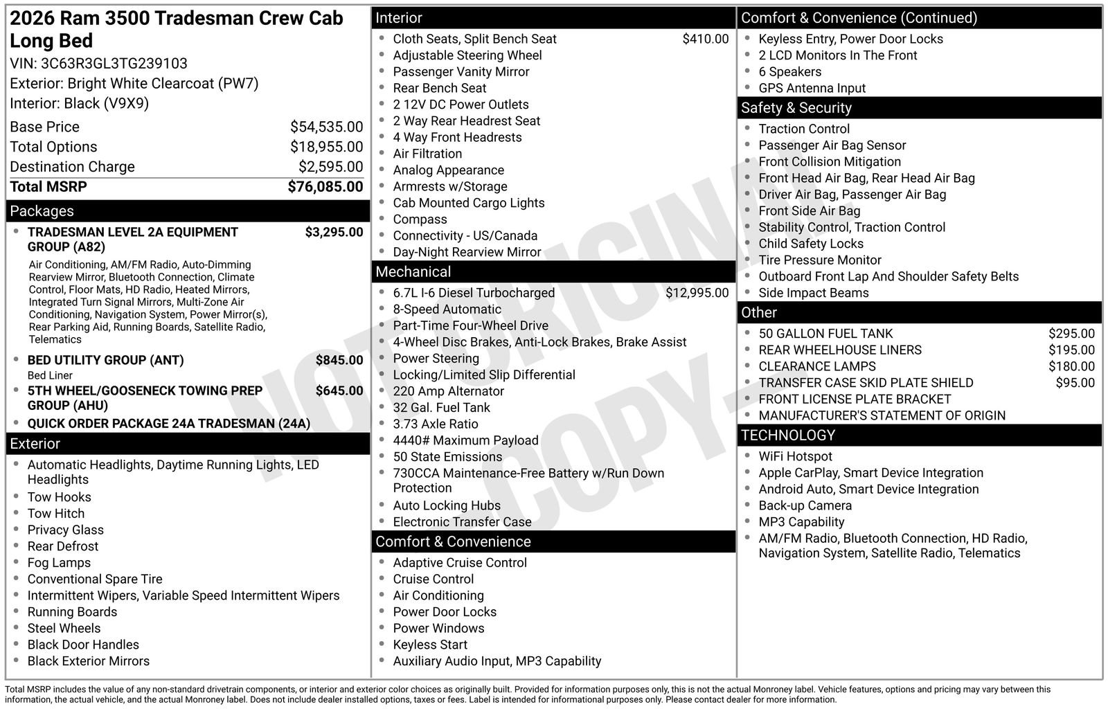 New 2026 RAM 3500 Tradesman image 26
