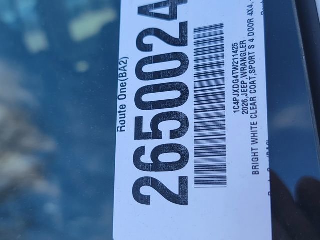 New 2026 Jeep Wrangler Sport S image 36