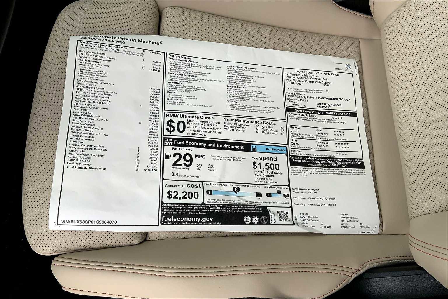 New 2025 BMW X3 xDrive30i w/ Premium Package image 19