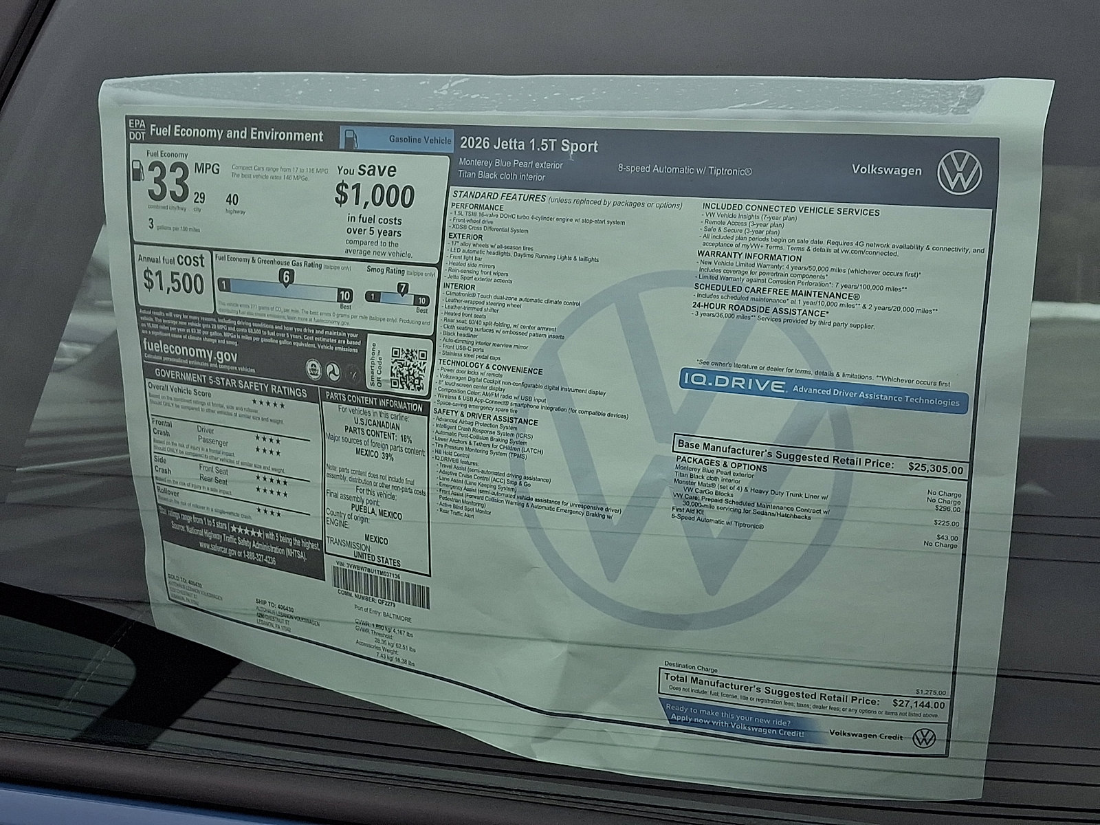 New 2026 Volkswagen Jetta Sport image 12