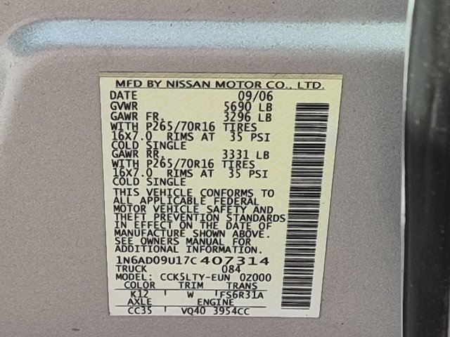 Used 2007 Nissan Frontier SE w/ SE Value Truck Pkg RWD image 25