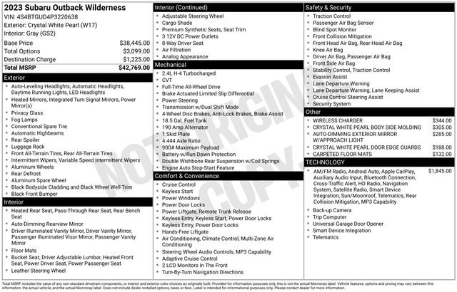 Used 2023 Subaru Outback Wilderness AWD/4WD image 6