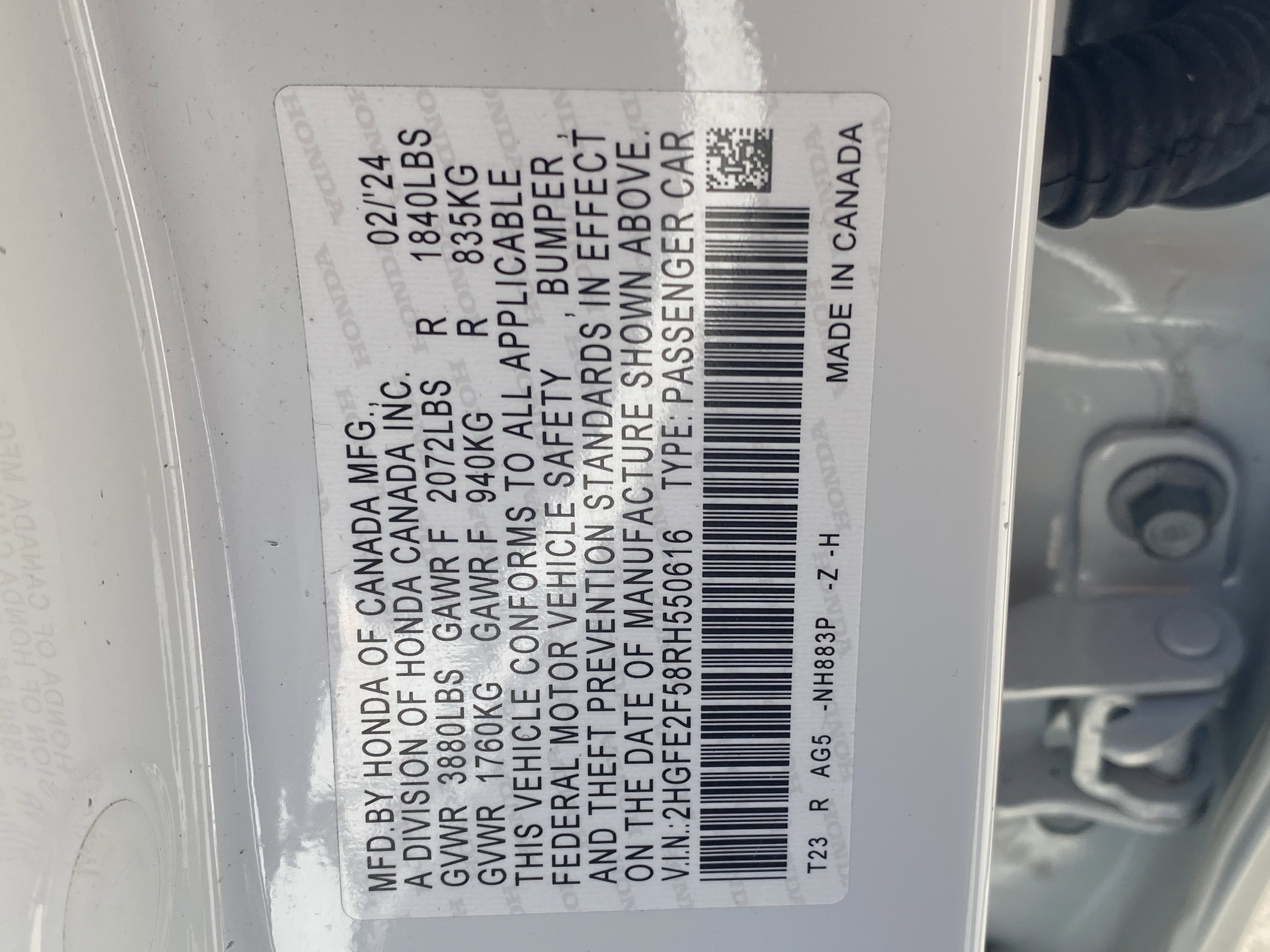 Certified 2024 Honda Civic Sport image 29