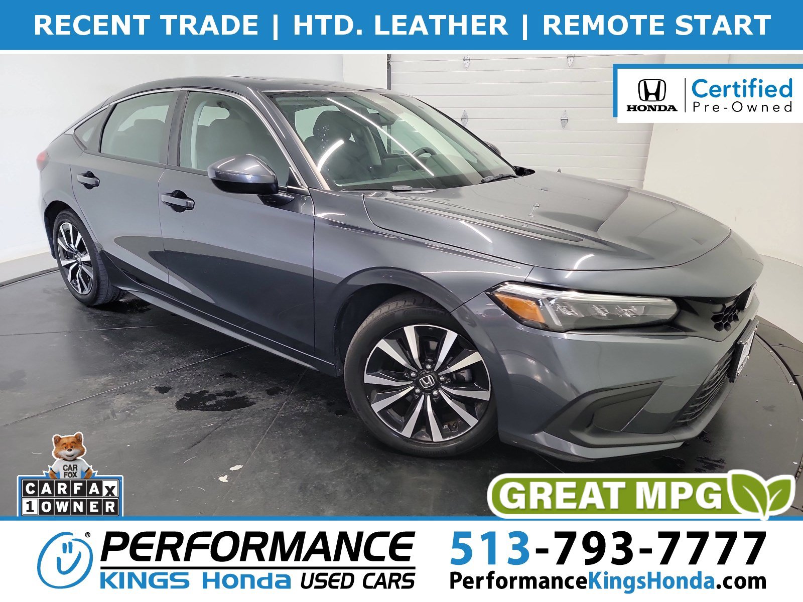 Certified 2023 Honda Civic EX-L