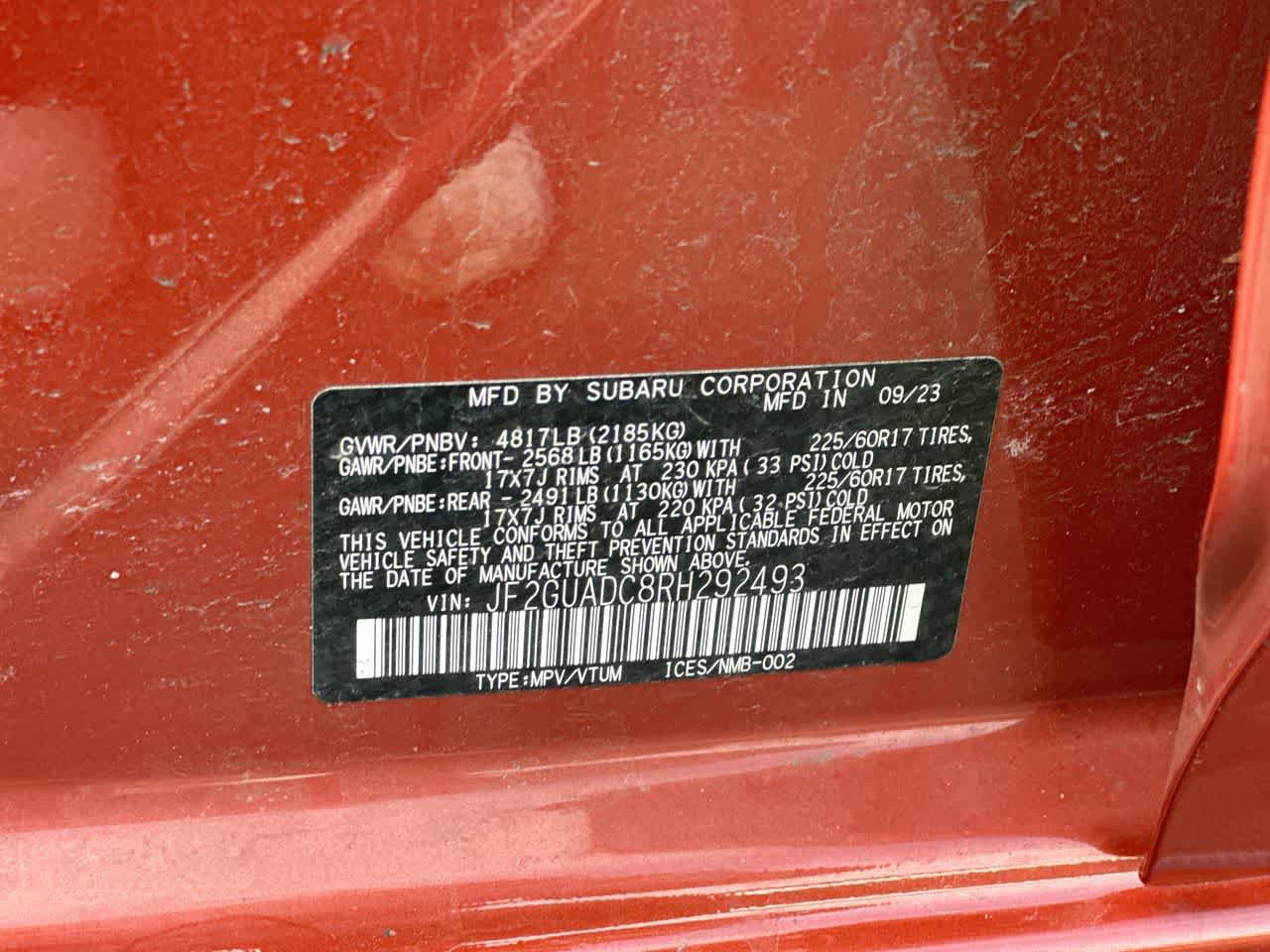 Certified 2024 Subaru Crosstrek 2.0i Premium AWD/4WD image 37