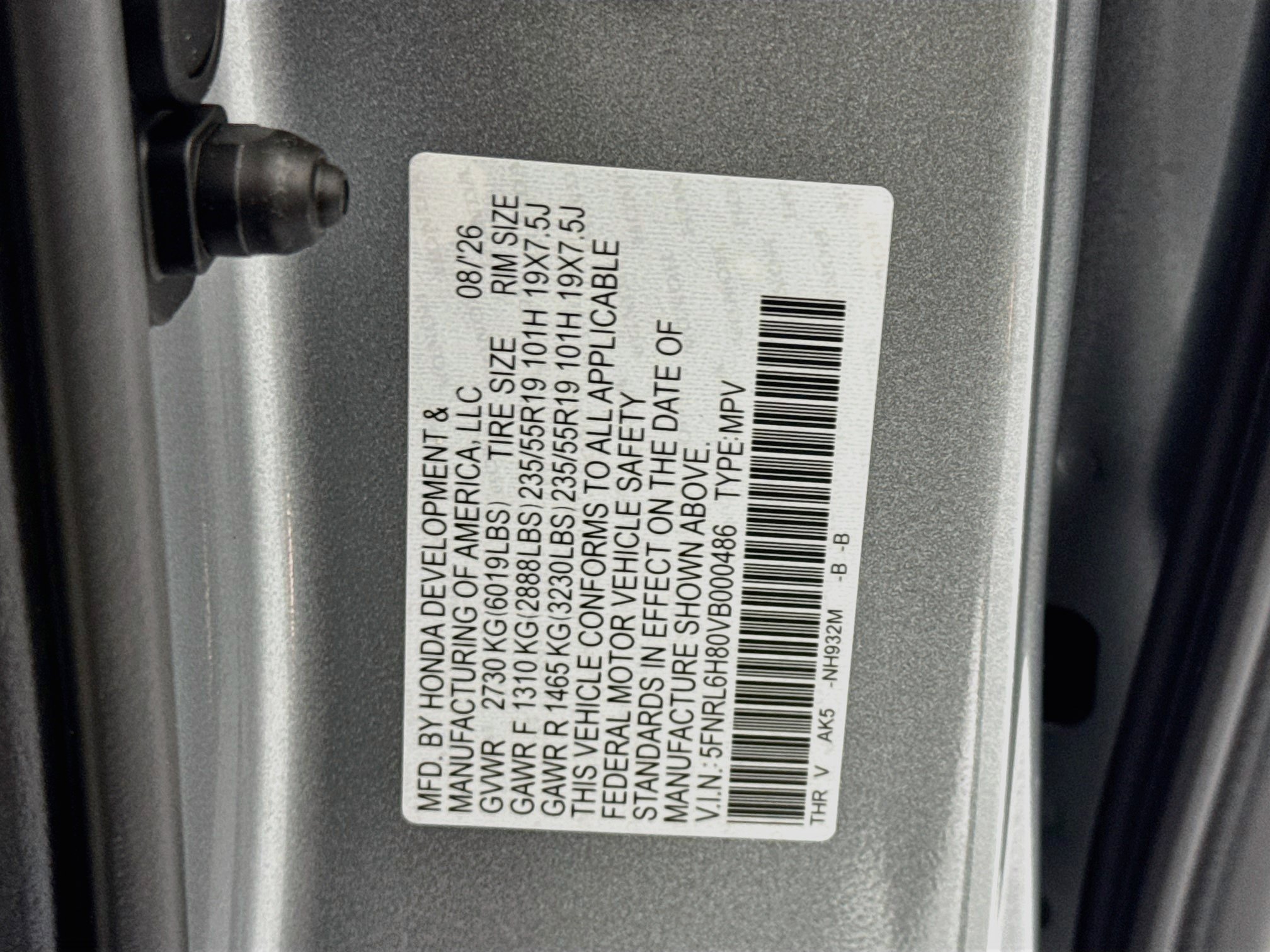 New 2027 Honda Odyssey Touring image 35