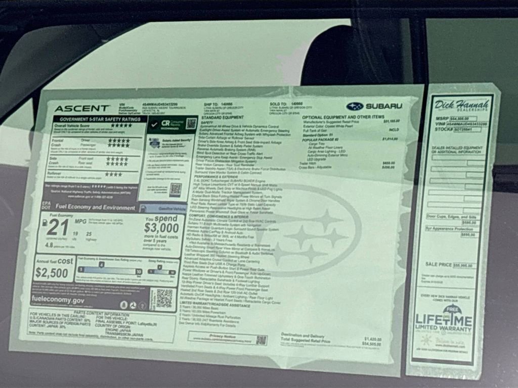 New 2025 Subaru Ascent Touring w/ Popular Package #2 image 26