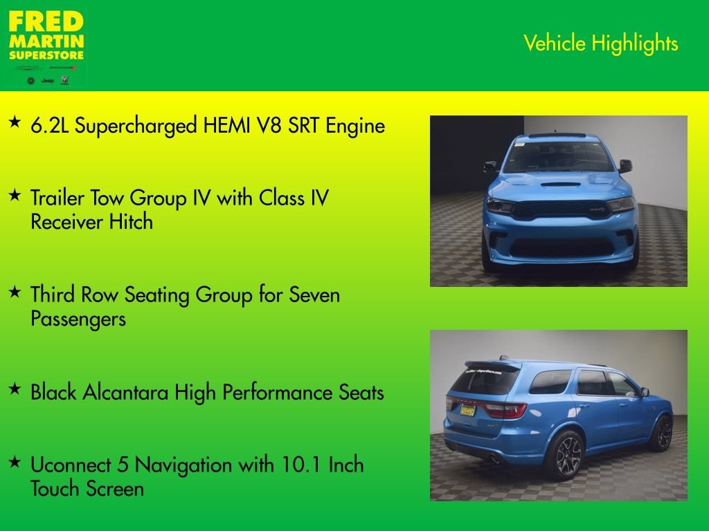 New 2026 Dodge Durango SRT Hellcat w/ Trailer Tow Group IV AWD/4WD image 8