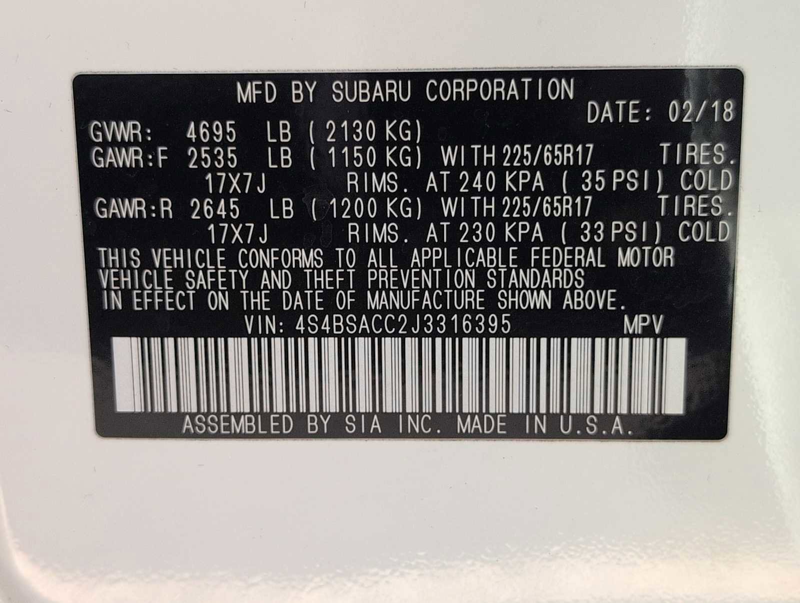 Used 2018 Subaru Outback 2.5i Premium w/ Popular Package #1 image 34