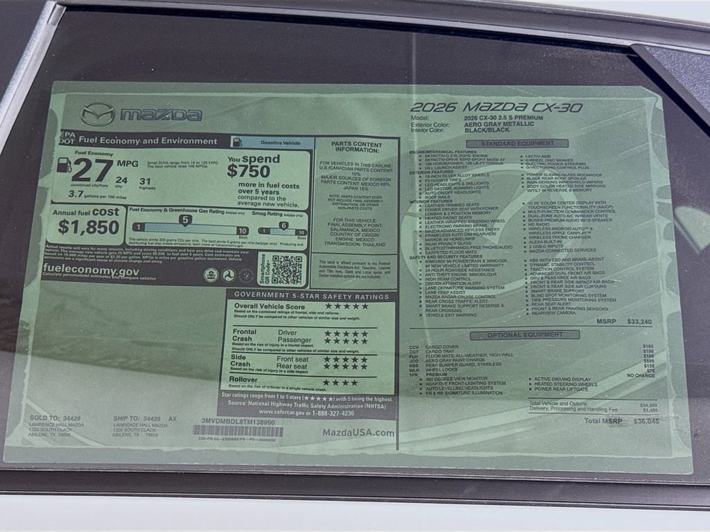 New 2026 MAZDA CX-30 AWD 2.5 S w/ Premium Package image 20