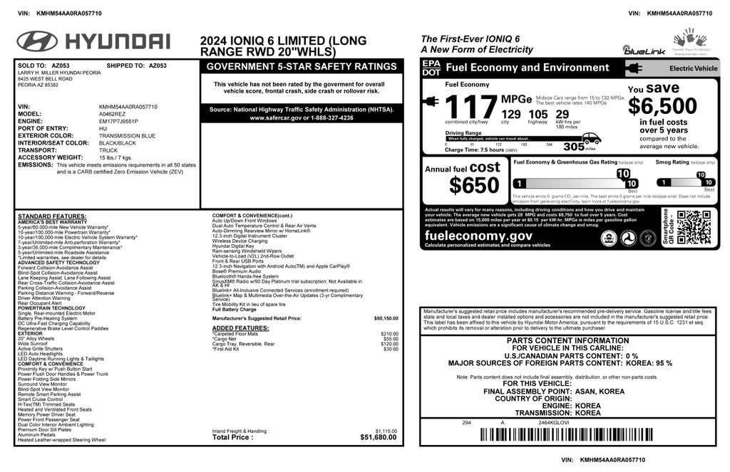 Used 2024 Hyundai Ioniq 6 Limited image 4