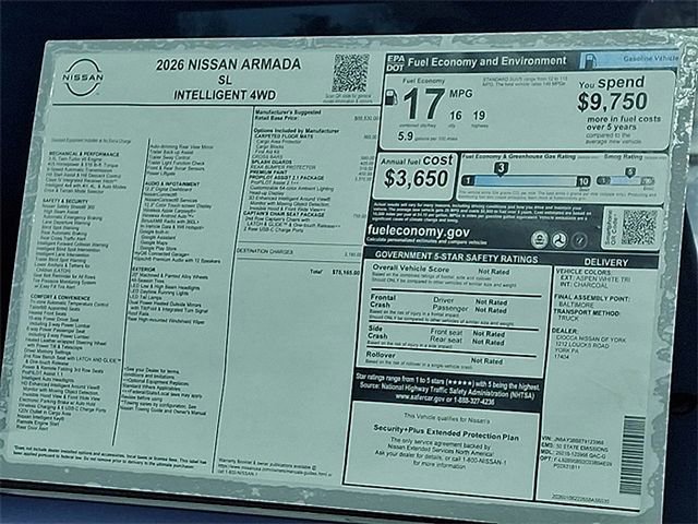 New 2026 Nissan Armada SL w/ Captain's Chari Seat Package image 43