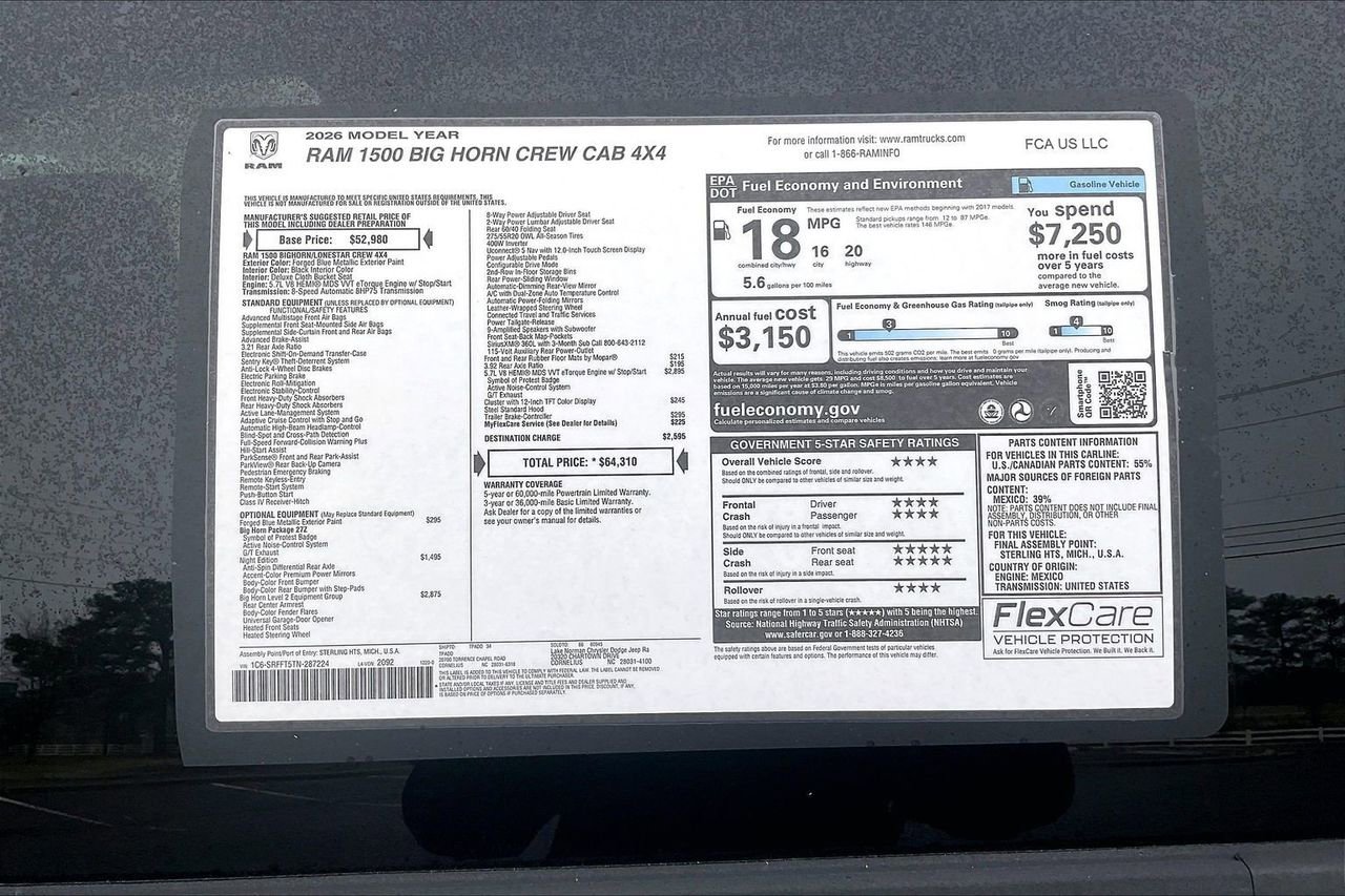 New 2026 RAM 1500 Big Horn image 38