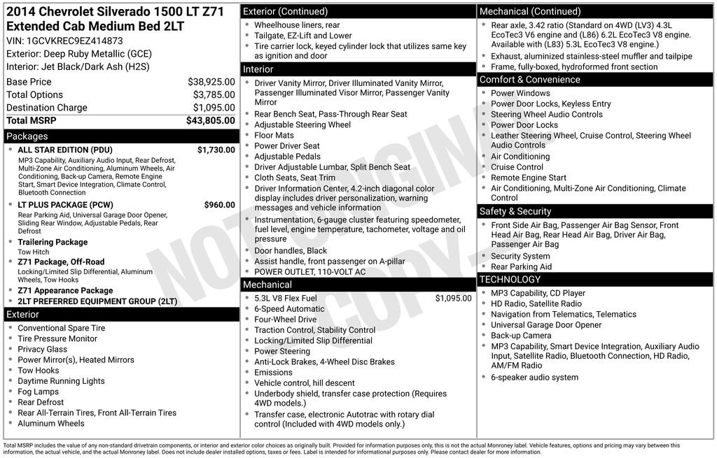 Used 2014 Chevrolet Silverado 1500 LT w/ All Star Edition AWD/4WD image 38