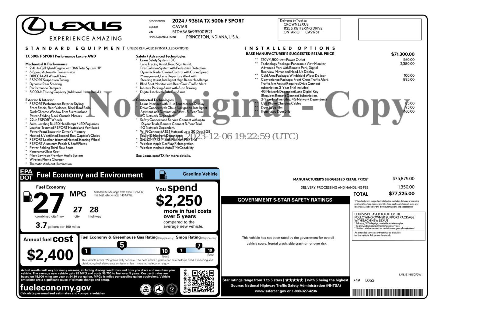 Used 2024 Lexus TX 500h AWD w/ Technology Package image 57