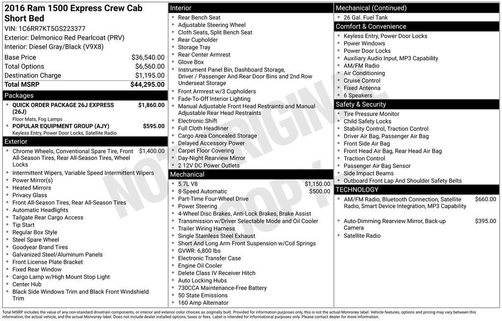 Used 2016 RAM 1500 Express AWD/4WD image 31