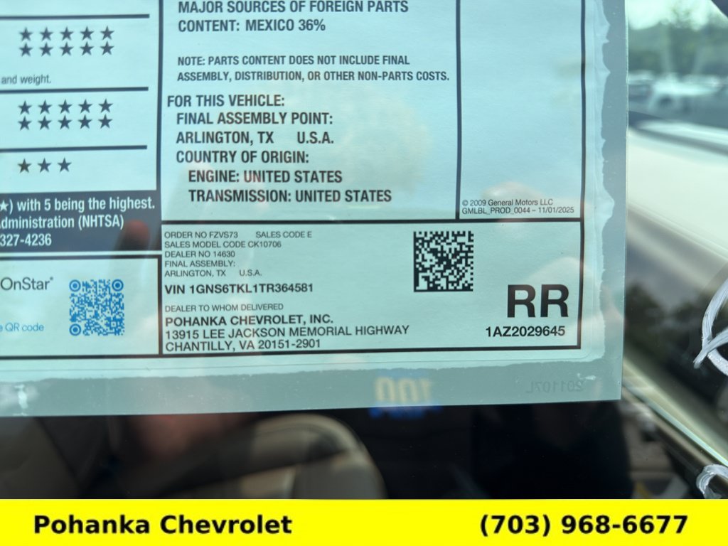 New 2026 Chevrolet Tahoe High Country AWD/4WD image 32
