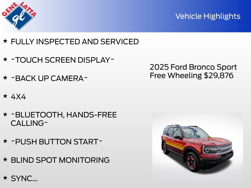 Used 2025 Ford Bronco Sport Free Wheeling AWD/4WD image 30